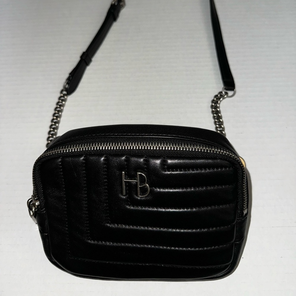 Henri Bendel Belt Bag in soft leather with silver hardware.